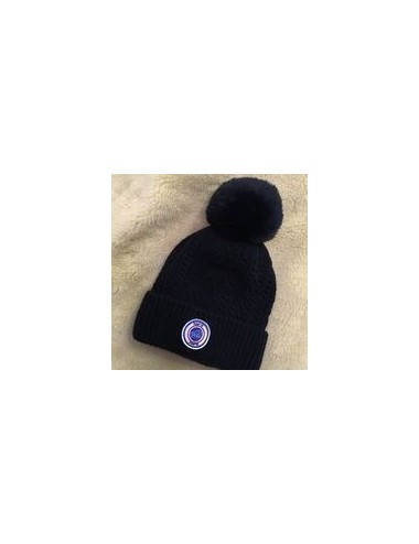 Bobble Beanie with Blue White and Red badge
