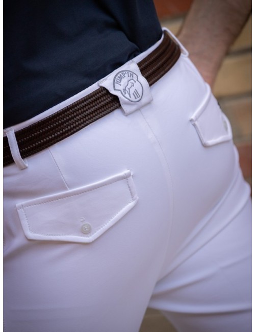 Pantalon d'équitation homme à pinces Tom - Super X - Blanc