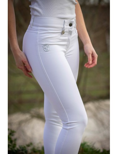 Pantalon d'équitation dame - Super X - Blanc