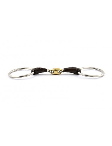French mouth loose ring Leather Covered bit