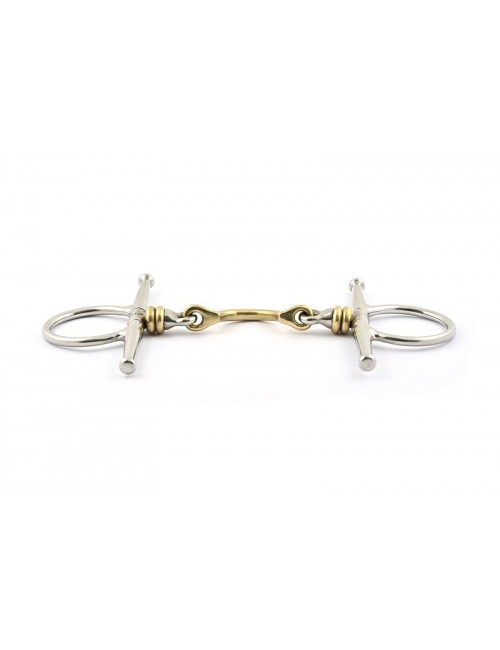 Mors Anatomique à Double Paroi Avec Rouleau De 14 Mm - Pour Chevaux, Forme Ergonomique, Action Indépendante Des Branches