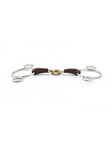 French mouth 3 ring Leather Covered bit