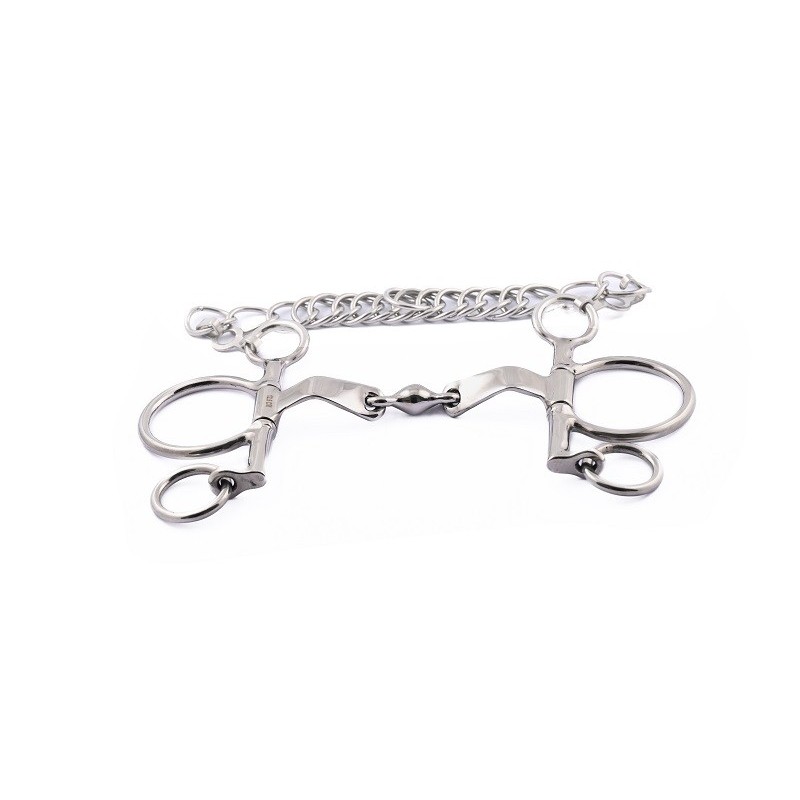 EXPERT BITS Comfy Mouth Pelham Horse Bit - Verbindend Shape, German Silver, Like Neue Schule