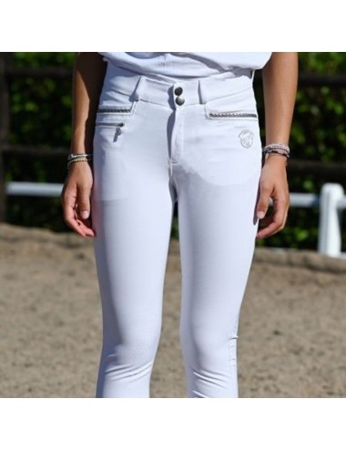Pantalon d'équitation Junior fille Marie - Blanc