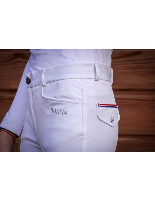 Pantalon d'équitation Junior mixte Sacha - Blanc